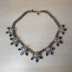 Banana Republic Statement Necklace, Gold Tone